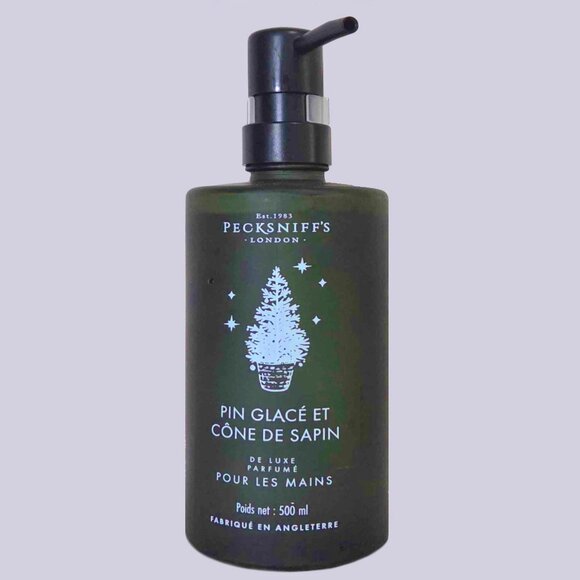 NEW PECKSNIFF'S Pin Glacé Cône De Sapin Scented Luxury Hand Wash Glass Pump - Picture 1 of 2